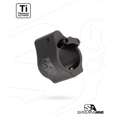 Superlative Arms AR-15 Adjustable Solid Titanium Gas Block .875" Black