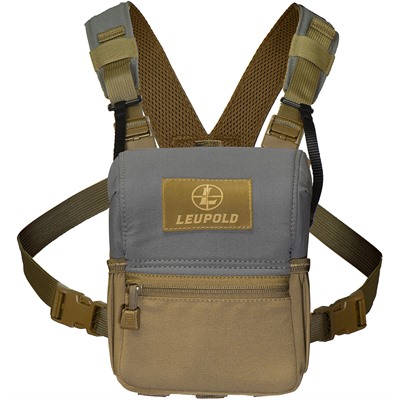 Leupold Enclosed Binocular Harness Magnetic, Shoulder Mount, Tan/Gray