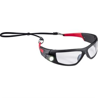 Coast Products SPG500 Safety Glasses with Built-In Rechargeable Light Blk/Red