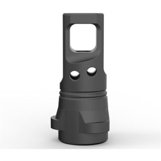 BREEK Echo Single Port 9mm Muzzle Brake 1/2x28 for Breek-LOK 3QD Matte Black