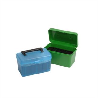 MTM Deluxe Ammo Box Model Deluxe Ammo Box 50-Round Green Polypropylene