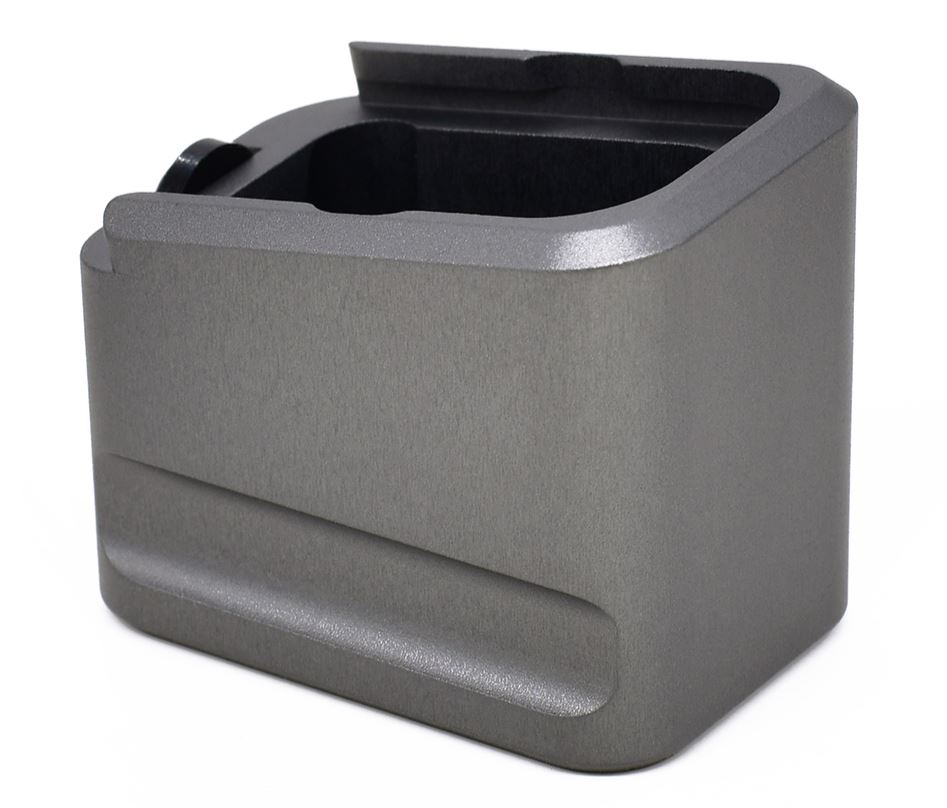 Warne Glock 17/22 Magazine Extension, Gray, +5 Rounds 9mm Luger