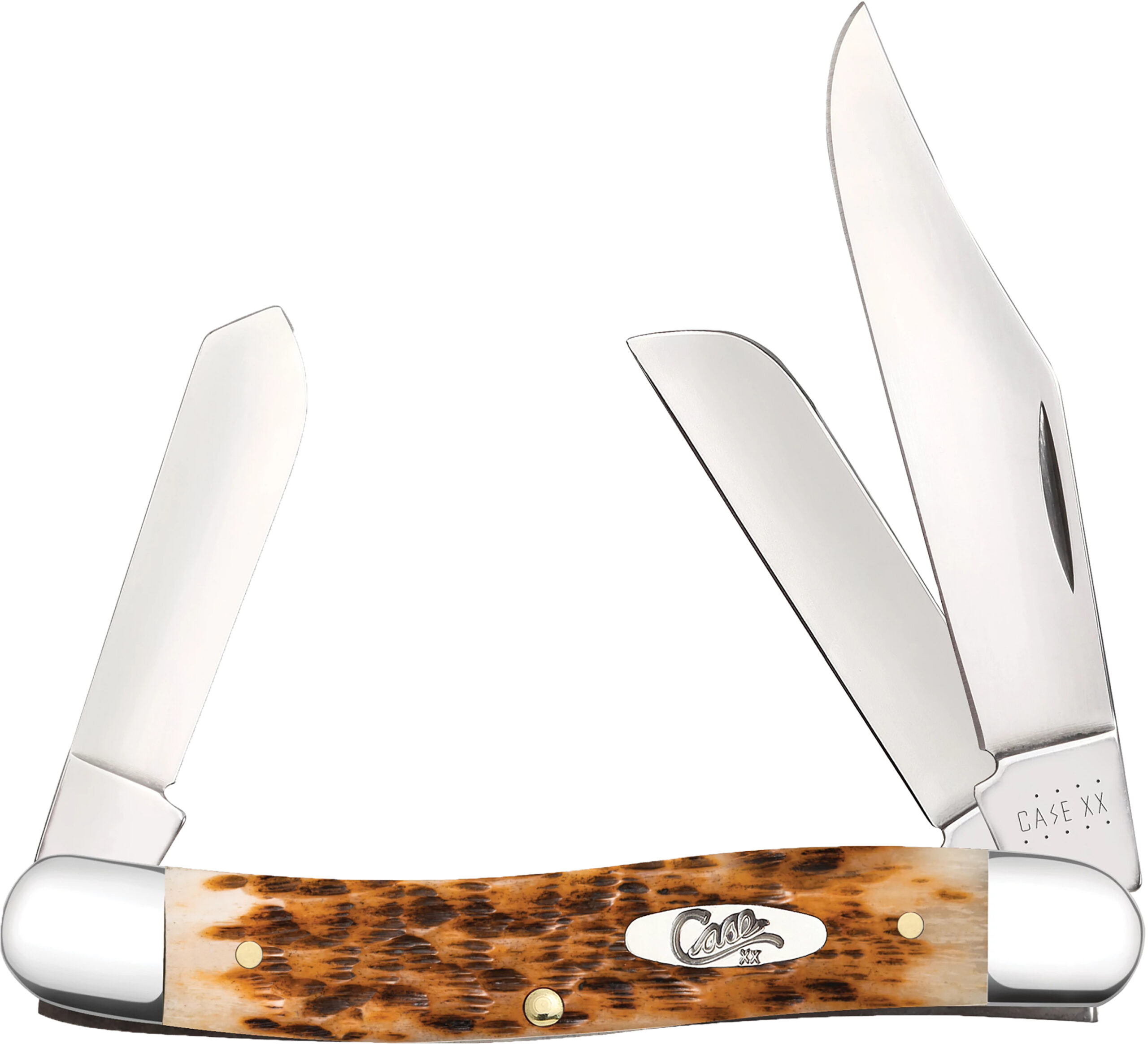 Case Stockman Medium Amber Bone Folding Pocket Knife, Tru-Sharp SS Blade