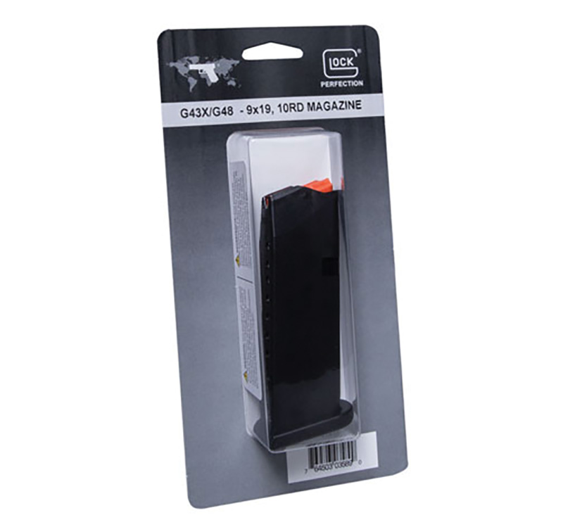 Glock G43X/48 9mm 10-Round Detachable Magazine, Black Polymer