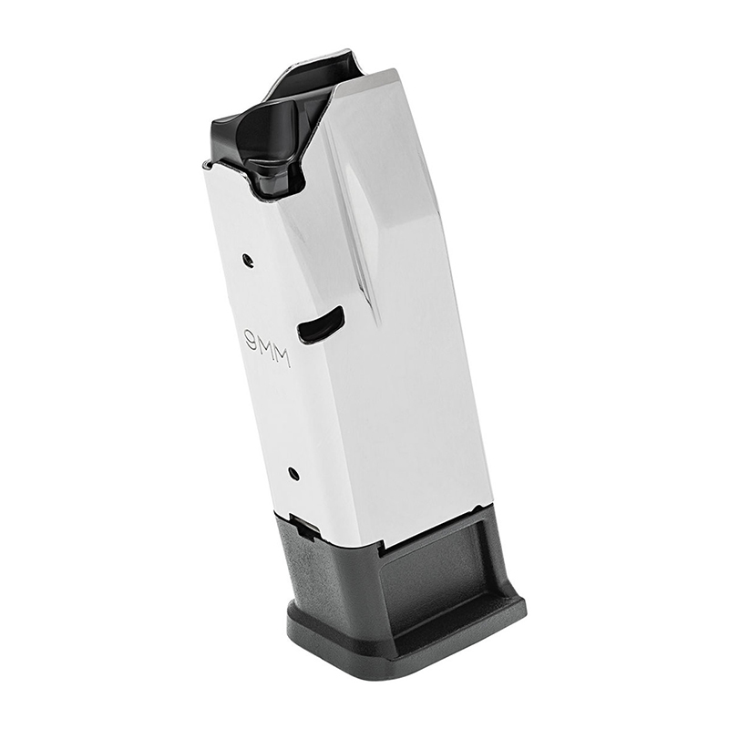 Springfield Armory Hellcat Pro Stainless Steel 9mm Luger Magazine with Extension, 10 Rounds, Black