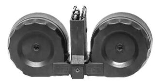 KCI USA AK Drum Magazine 5.56/.223 REM, Steel, Black, 100 Rounds