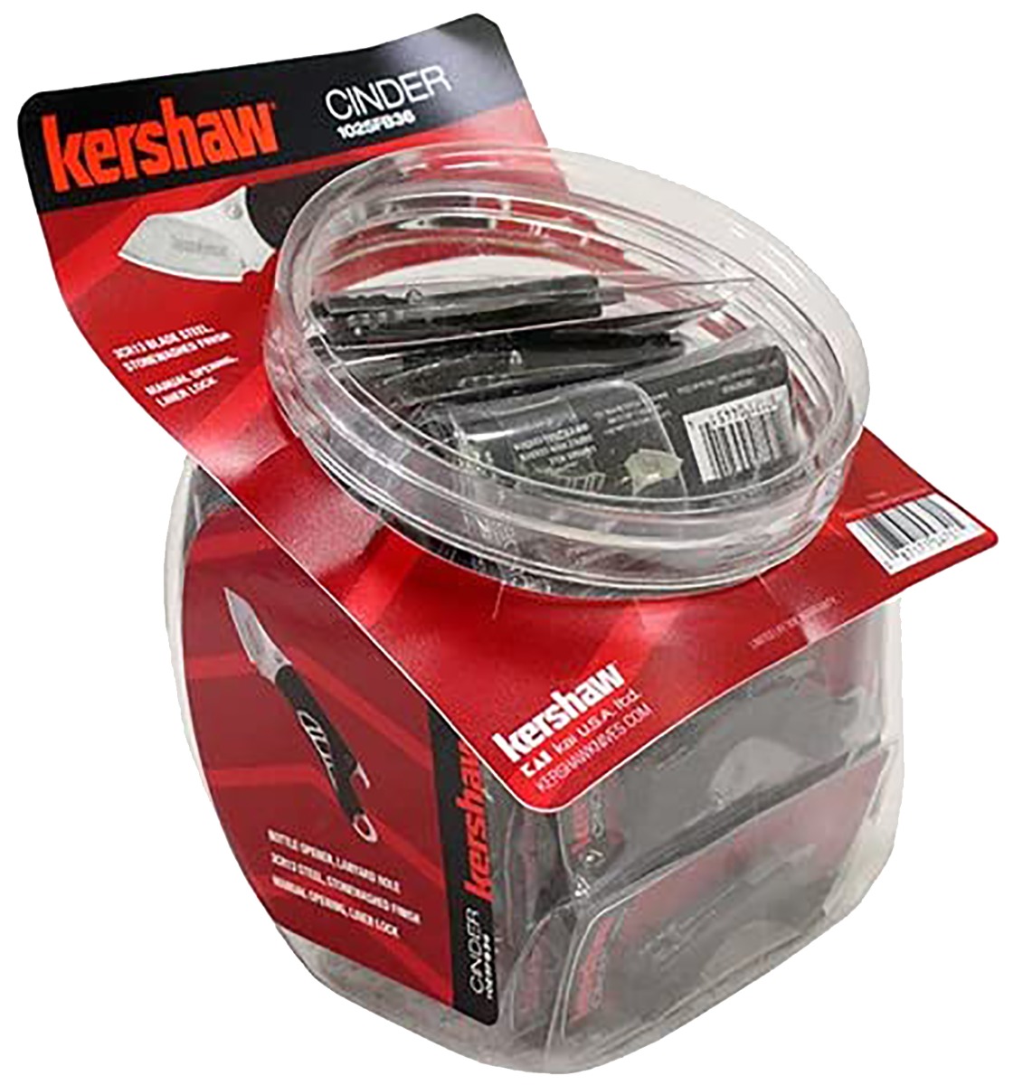 Kershaw Cinder Folding Knife 36-Piece Counter Top Fishbowl Kit