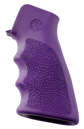 Hogue OverMolded Cobblestone Grip Purple Rubber with Finger Grooves for AR-15