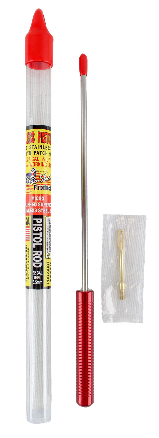 Pro-SHOT Micro-Polished Cleaning Rod for .22 Cal and Up Pistols, 8 in