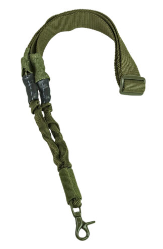 NCStar AARS1PG Single Point Bungee Sling with Clamp Attachment, Green, 44"-60" Adjustable