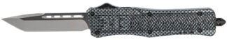 Cobratec Knives CTK-1 3 in OTF Tanto D2 Steel Knife, Aluminum Handle with Glass Breaker