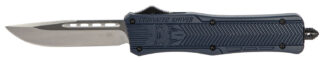 Cobratec Knives CTK-1 Medium 3 in OTF Drop Point D2 Blade, Aluminum Handle, NYPD Blue