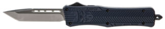CobraTec Knives MNYCTK1MTNS CTK-1 Medium 3" OTF Tanto Plain D2 Steel Blade/NYPD Blue Aluminum Handle Features Glass Breaker Includes Pocket Clip
