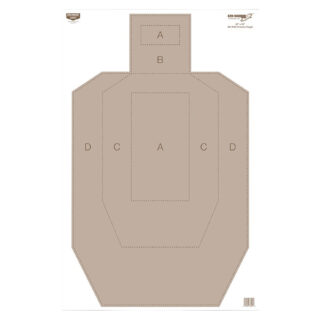 Birchwood Casey Eze-Scorer IPSC Hanging Paper Targets 23 in x 35 in, Tan (Pkg of 100)