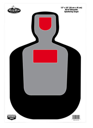 Birchwood Casey Dirty Bird BC-19 Pistol Practice Targets, Hanging, 12 x 18 in, 100-Pack