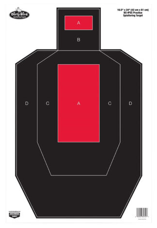 Birchwood Casey Dirty Bird IPSC Target 16.5 x 24 in Hanging 3-Pack