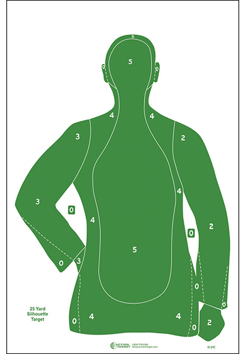 Action Target Qualification Hanging Target 23 x 35 Green