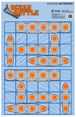 Action Target Ocean Battle Target 23 x 35 in Blue/Red Hanging (100 Per Box)