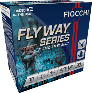 Fiocchi Flyway 12 Gauge 3.50 in Steel #BB Shot 1 3/8 oz, 25 Rounds Per Box