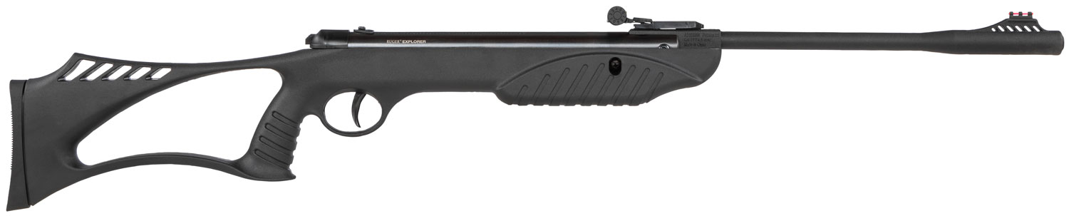 Umarex 2244020 Explorer Youth Spring Piston 177 Pellet 1rd Black Rec/Barrel Black All Weather Thumbhole Stock