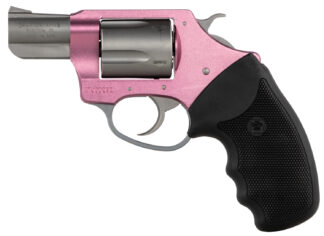 Charter Arms 93830 Undercover Southpaw 38 Special, 5 Shot 2" Matte Stainless Steel Barrel & Cylinder, Pink Aluminum Frame w/Black Finger Grooved Rubber Grip, Exposed Hammer