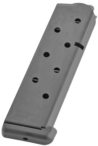Chip McCormick Power Mag .45 ACP 8-Round Detachable Magazine for 1911 Government Black/Stainless