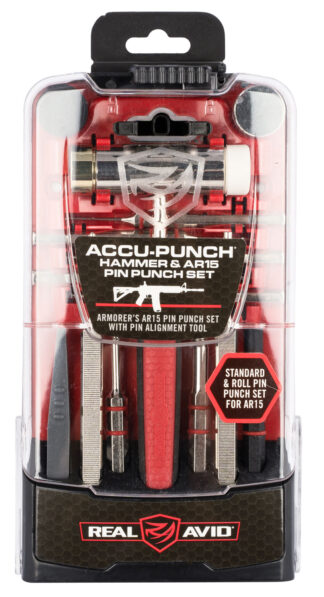 Real Avid Accu-Punch Pin Punch Set Steel Rifle AR-15 Rubber Handle