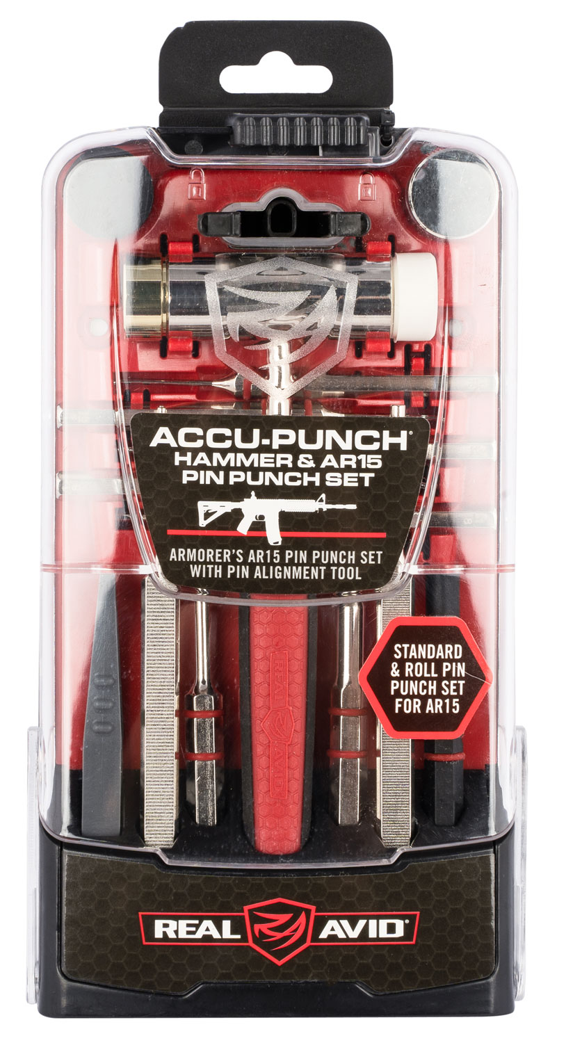 Real Avid Accu-Punch Pin Punch Set Steel Rifle AR-15 Rubber Handle