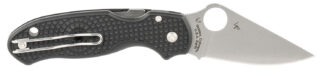 Spyderco C223PBK Para 3 Lightweight 2.92" Folding Clip Point Plain CTS BD1 SS Blade FRN Black Includes Pocket Clip