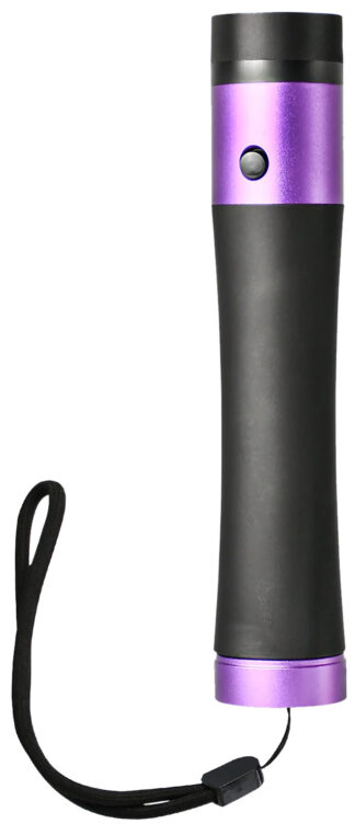 Guard Dog Ivy Stun Gun/Flashlight, 200 Lumens, Black/Purple