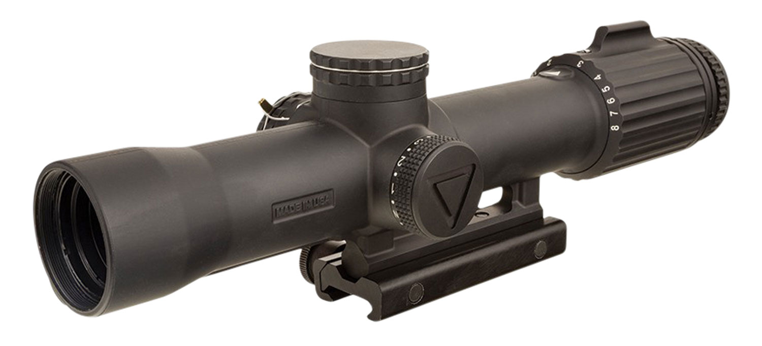 Trijicon 2400003 VCOG 1-8x 28mm Obj 109.20-13.10 ft @ 100 yds FOV Matte Black Finish LED Illuminated Red Segmented Circle w/Crosshair MRAD Dot