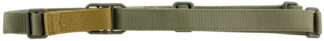 Blue Force Gear Vickers Padded 2-Point Sling, OD Green Cordura, Adjustable 57"-67"