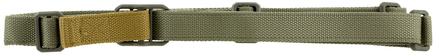 Blue Force Gear Vickers Padded 2-Point Sling, OD Green Cordura, Adjustable 57"-67"