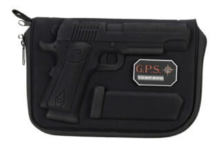G*Outdoors GPS 908PC Custom Molded Pistol Case with Lockable Zippers, Black Finish