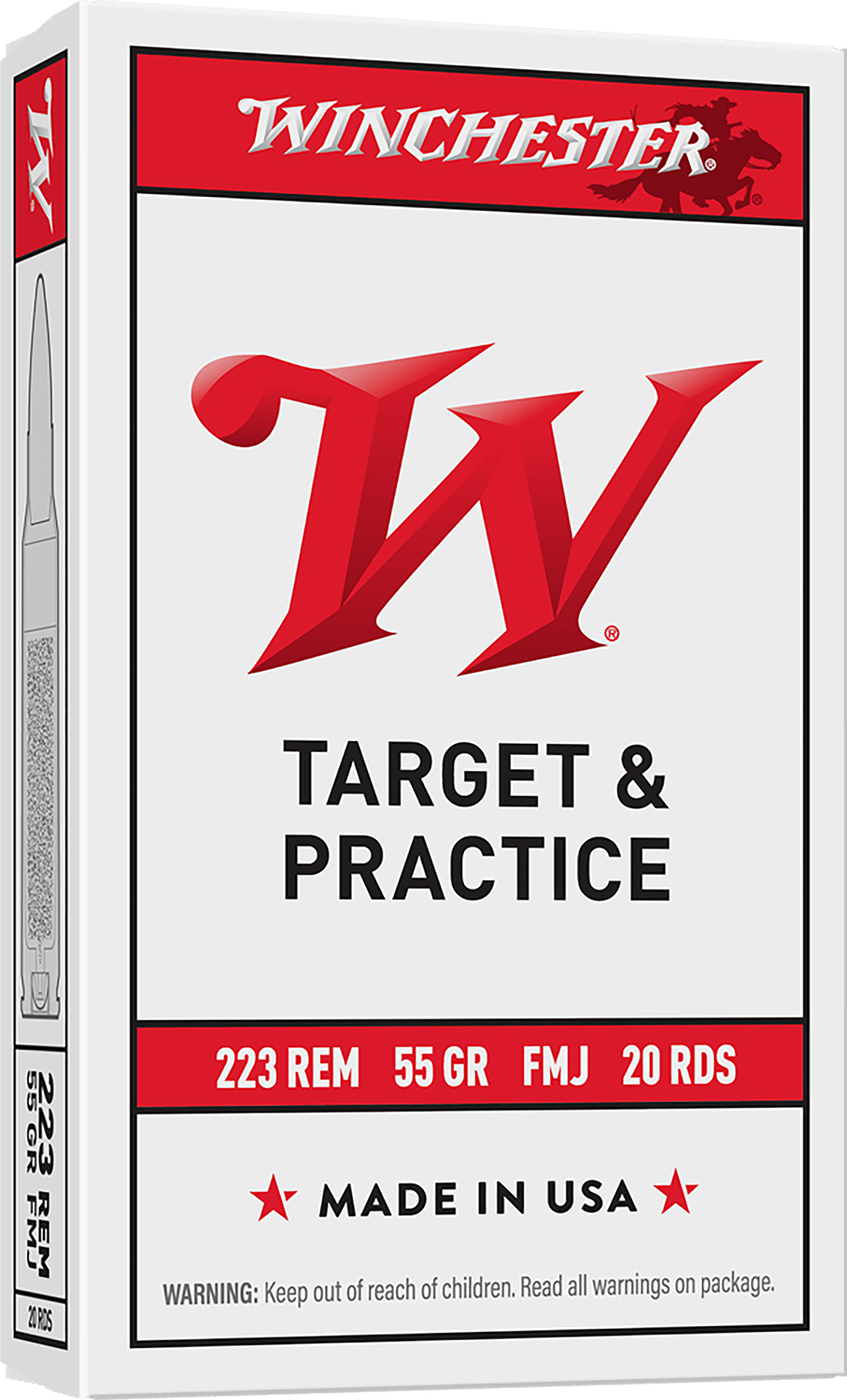 Winchester USA W223K .223 Rem 55 gr Full Metal Jacket 20 Rounds