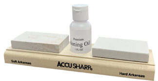 AccuSharp 023C Whetstone Combo Kit Natural Arkansas Stones with Honing Solution