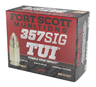 Fort Scott Munitions 357 Sig 95 gr TUI Solid Copper Spun 20-Round Box