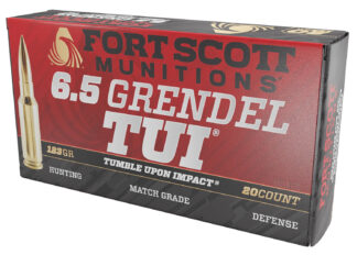 Fort Scott Munitions TUI 6.5mm Grendel 123gr Solid Copper Spun 20-Round Box