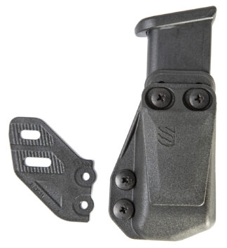 Blackhawk 416A02BK Stache Mag Carrier IWB Double Stack Belt Clip Mount Fits Belts 1.50" Wide Black Polymer Ambidextrous