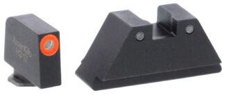 Ameriglo GL452 Optic Compatible Suppressor Height Tritium Sight Set, Green/Orange Front, Green/Black Rear