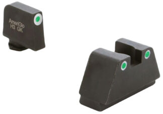 Ameriglo GL330 2XL Tall Optic Compatible Sight Set Green Tritium White Outline