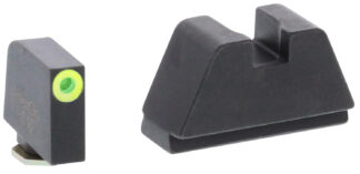 Ameriglo GL681 2XL Tall Optic-Compatible Suppressor Sights, Green Tritium Front, Black Rear
