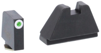 AmeriGlo GL482 Optic Compatible Sight Set for Glock 5XL Tall Green Tritium White Outline Front Sight-Black Rear Sight