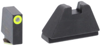 Ameriglo GL682 5XL Tall Optic Compatible Sight Set for Glock, Green Tritium/Black