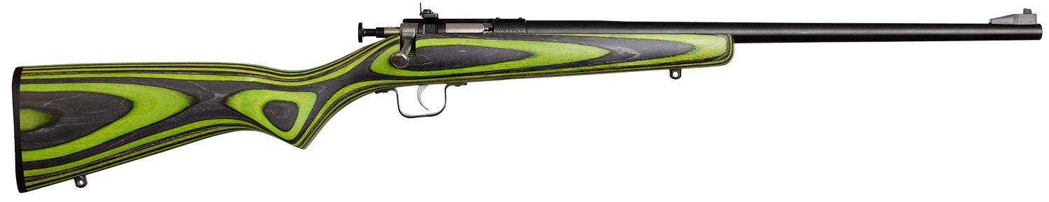 Davey Crickett KSA2231 Youth .22 LR Single Shot Rifle, 16.25 in Barrel, Green/Black Laminate Stock