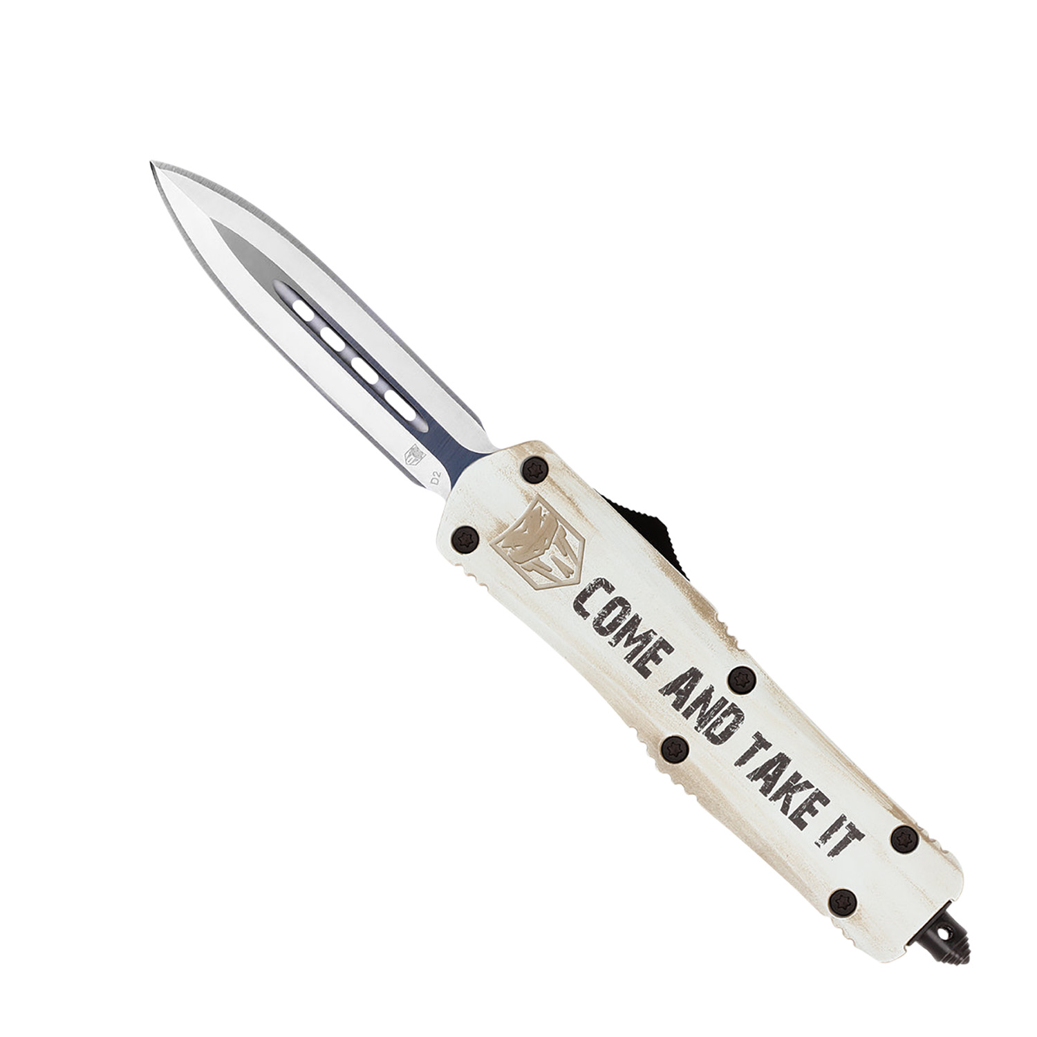 Cobratec Knives FS-3 Come and Take It Medium 3 in OTF Dagger Knife, D2 Steel Blade