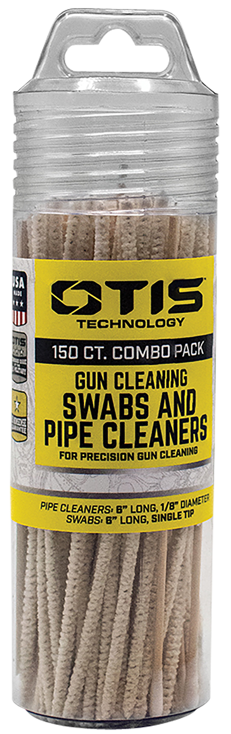 Otis Swabs & Pipe Cleaners Combo Pack 6in Cotton/Wood Swabs, 100 Swabs/50 Pipe Cleaners
