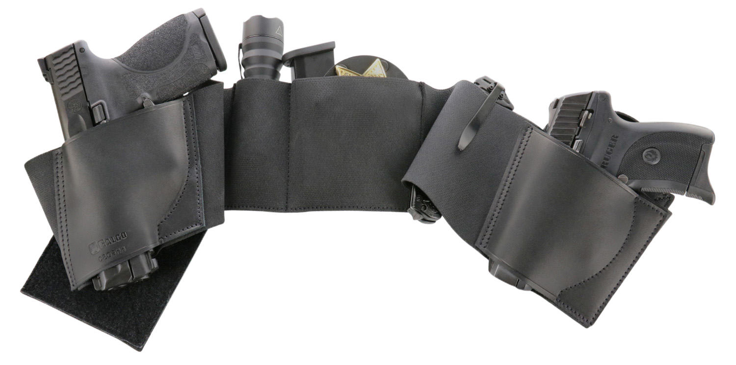 Galco UnderWraps 2.0 Black Medium Leather/Nylon Belly Band