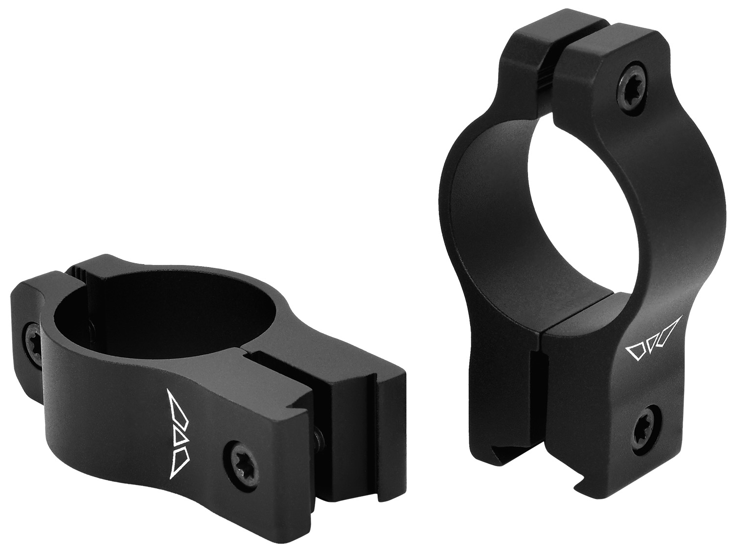 Warne V422M 1" High Rimfire Vapor Vertical Split 3/8" Dovetail Matte Black Aluminum Rings