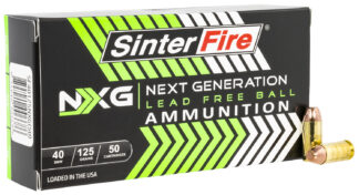 SinterFire Next Generation (NXG) .40 S&W 125 gr Lead-Free Monolithic Copper, 50 Rounds
